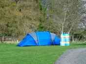 pitch right by the river