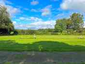 Peaceful grass pitches