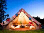 Bell tent by night (added by manager 18 Apr 2023)