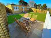 Secure bright garden space with far reaching views