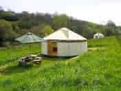 Yurt and family yurt, tucked into the hill (added by manager 14 Apr 2015)