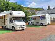 Large level motorhome pitches with free water and optional electric