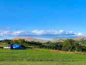 Grass tent pitch