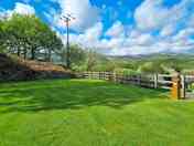 Non-electric grass tent pitch
