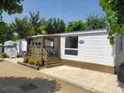 Outside of a Chalet 5 mobile home
