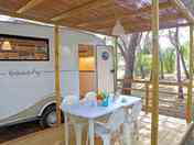 Shaded eating area