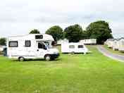 Touring pitch with hook up