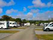 Spacious, fully serviced hardstanding pitches