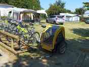 Beautiful pitches close to the hired bikes