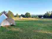 Space around the bell tents