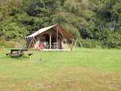 Safari tent front view