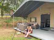 This spacious safari tent is wonderfully spacious