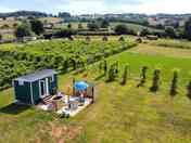 Shepherds Hut 3 Exterior within the vines (added by manager 20 Sep 2022)