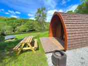 Exterior of a camping pod