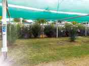 Pitch equipped for tents