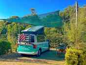 Shaded touring pitches with electric connection