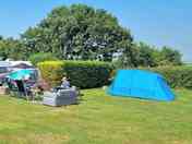 One pitch with families relaxing