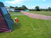 Camping field along the top track