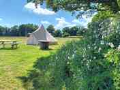 Bell tent at Fontmills Farm Campsite
