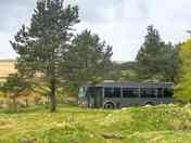 The shuttle bus with spectacular views across Bodmin Moor