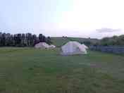 Well-spaced tents