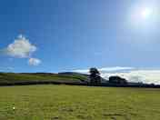 Grass pitches with dale views