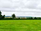 View out onto the field and hills