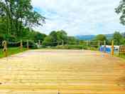 Decked tent pitch