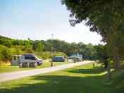 Terraced electric hook up pitches