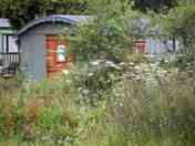 Outside the shepherd's hut