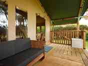 Veranda of the safari tent