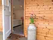 Entrance to the camping pod