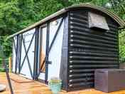 Ronnie, a converted goods railway carriage sleeping 4 people