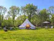 Exterior of bell tent