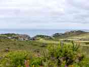 View across site towards the sea