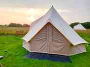 Bell tent in the evening