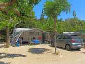 Generously spaced piches with plenty of room for your caravan awning and parking