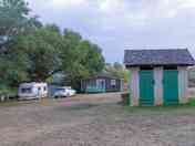 Pitches with lodge behind