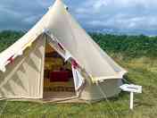 Bell tent exterior (added by manager 17 Jan 2023)