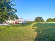 Views at sunrise across the field