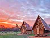 Witch huts at sunrise
