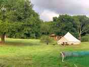 Space around the tents