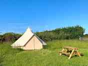 Part furnished bell tent