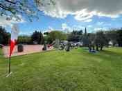 Camping spaces on the grass