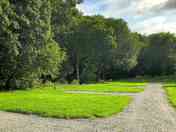Tent and trailer pitches sheltered by trees
