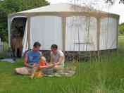 Relaxing family time outside your yurt (added by manager 25 May 2021)