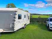 Our tourer on a grass electric pitch