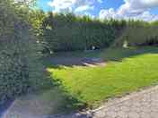 Pitch lined with hedges for privacy