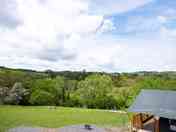 View looking down on Dyffryn tent