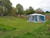 Pitch 22  four berth Rental Trailer Tent with fabulous country views. (added by manager 14 May 2021)